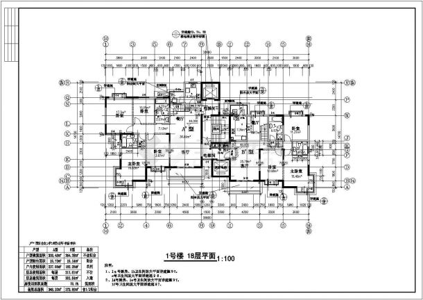 安徽省郑州市某住宅小区建筑平面CAD图纸-图二