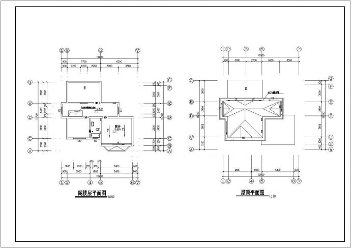 某地区独立式城市别墅方案设计施工CAD图纸（含效果图）_图1