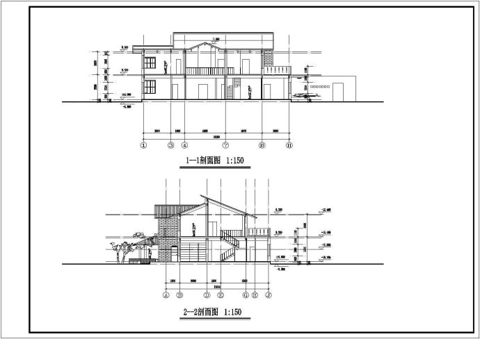 某地区经典欧式独栋别墅方案设计施工CAD图纸（含效果图）_图1
