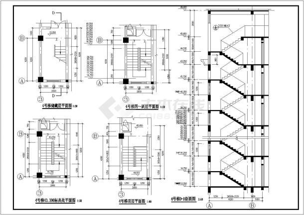 高层住宅施工图CAD图纸-图二