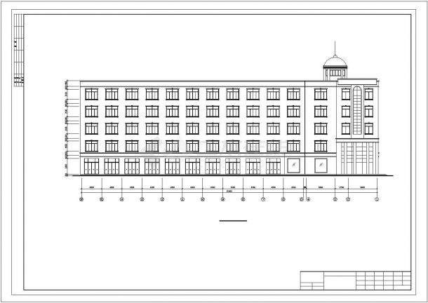 济南市某工厂4700平5层框架结构办公楼建筑结构设计CAD图纸（带总图）-图一