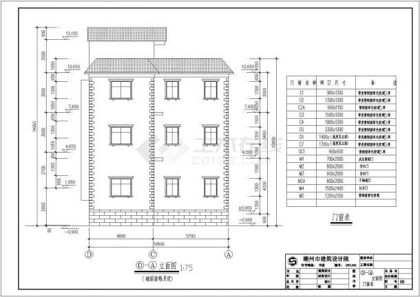 某地区多层新农村住宅建筑方案设计施工CAD图纸-图一