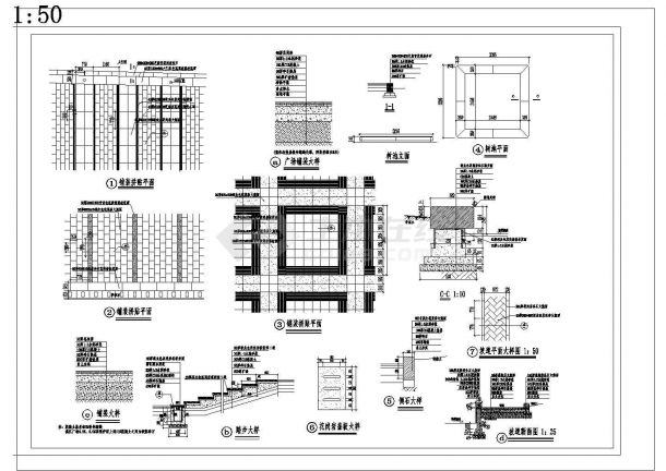 某地区广场铺装设计CAD大样图-图二