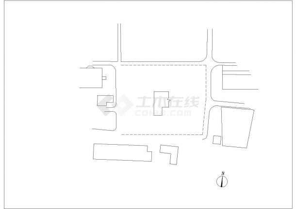 北京某学校三层食堂建筑方案cad图纸-图二