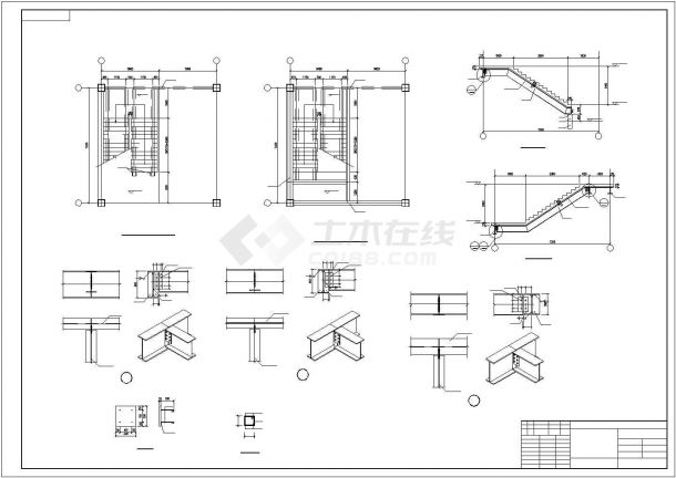 两层型钢混凝土食堂结构施工图（CAD，55张图纸）-图二
