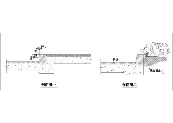 某景观挡土墙设计cad建筑施工详图（含6种类型设计）_图1