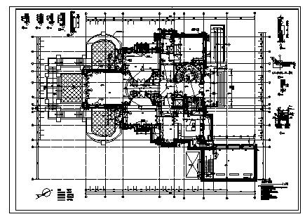 三层带夹层意大利风格独立别墅建筑设计cad图(带地下室设计，共十张)-图二