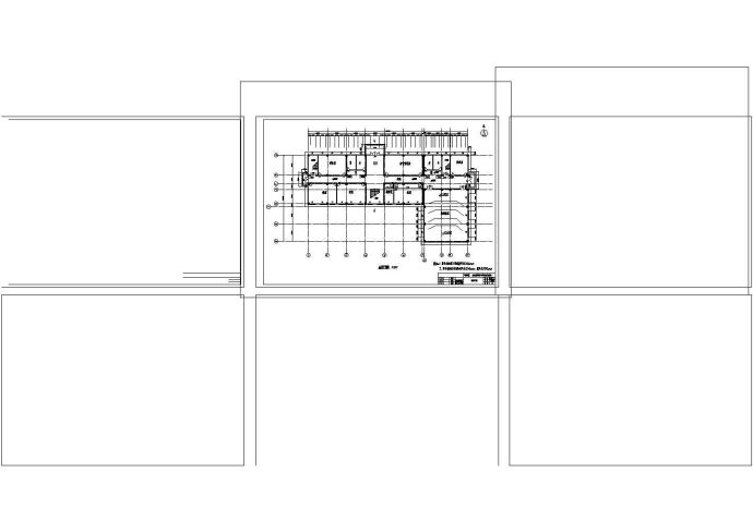 四层框架结构教学楼建筑工程量计算实例cad非常标准图纸_图1