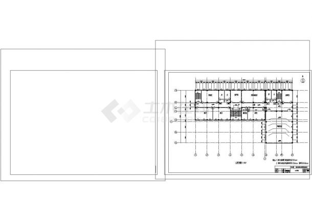 四层框架结构教学楼建筑工程量计算实例cad非常标准图纸-图二
