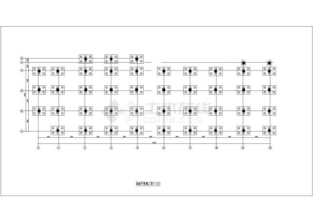 合肥市蜀山西路某8千平米7+1层钢混框架办公楼建筑结构设计CAD图纸-图一