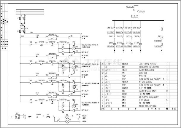 配电盘系统图控制电路图CAD-图一