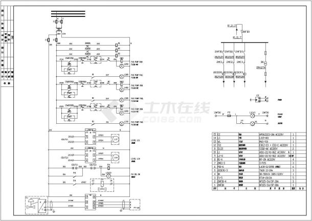 配电盘系统图控制电路图CAD-图二