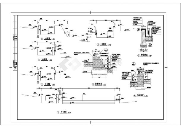 【南京】某市桥南公园内建筑施工设计cad图(含露天剧场平面图)-图一
