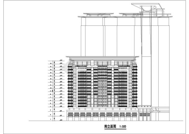 北京某三十三国际大厦建筑设计方案-图一