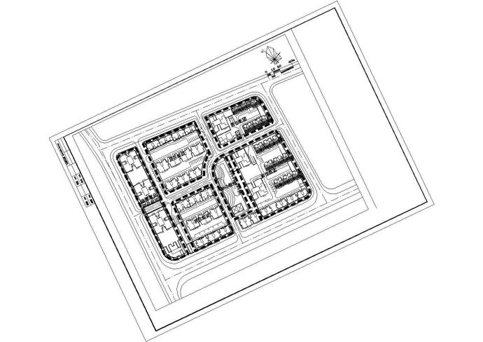 苏州某开发区新型小区楼盘样板房全套规划总图(含配套设施一览表)_图1