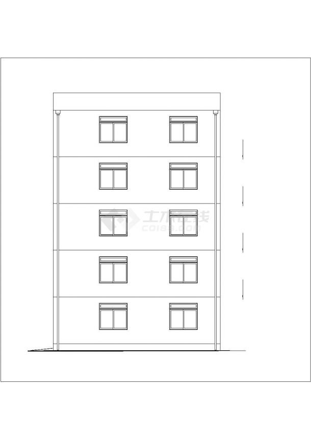 曲阜市某家属住宅区3280平米5层框架结构住宅楼建筑设计CAD图纸-图一