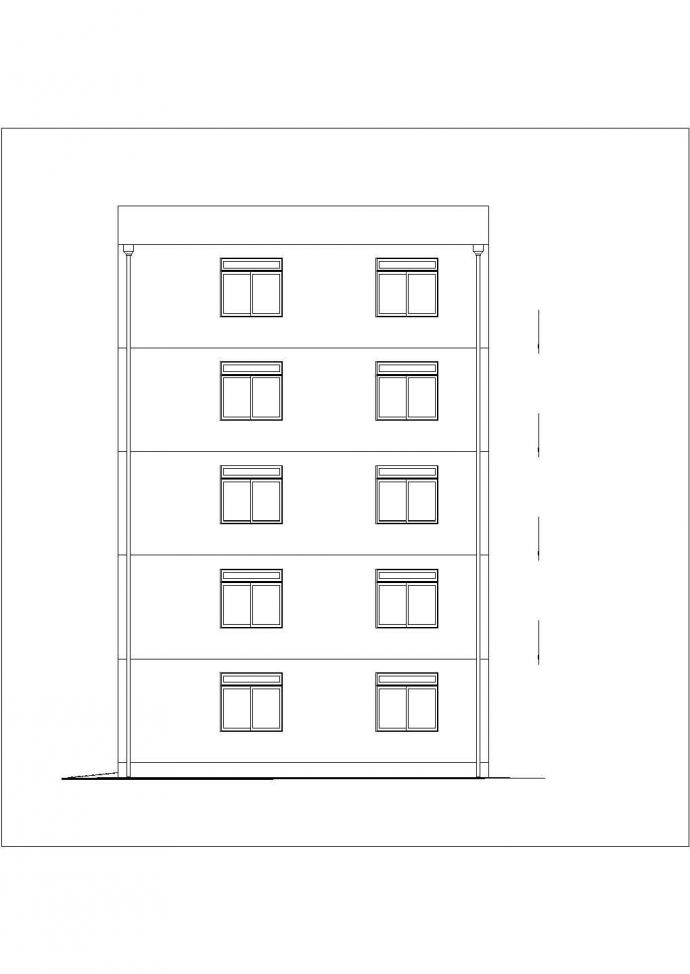 曲阜市某家属住宅区3280平米5层框架结构住宅楼建筑设计CAD图纸_图1