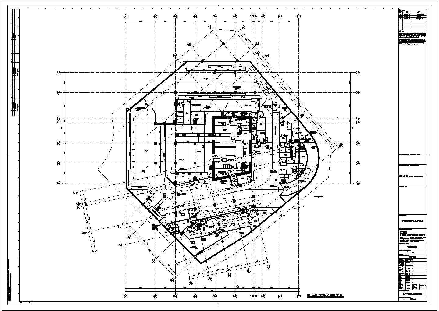 深圳某注明大厦地下人防结构设计CAD图