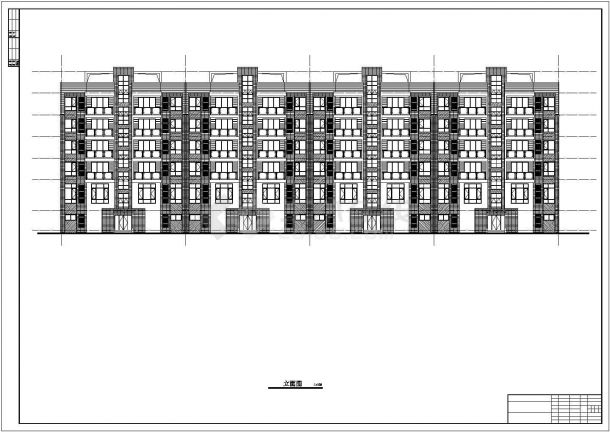 4800平米6层框架结构住宅楼建筑结构设计CAD图纸（底层车库）-图一