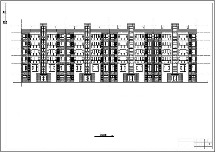 4800平米6层框架结构住宅楼建筑结构设计CAD图纸（底层车库）_图1