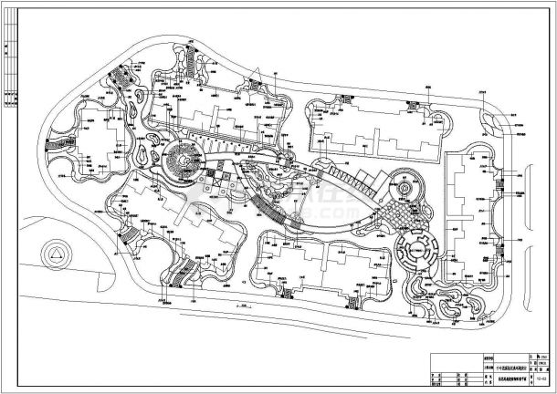 桂花苑绿化规划设计cad总平面施工图（甲级院设计）-图二