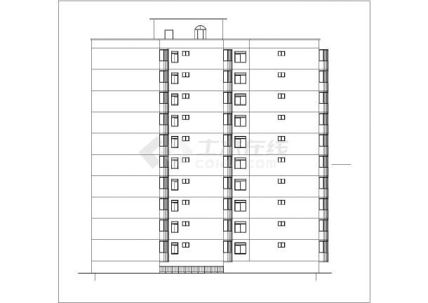 东莞市某商业街1.5万平米10层框架结构商业办公楼建筑设计CAD图纸-图一