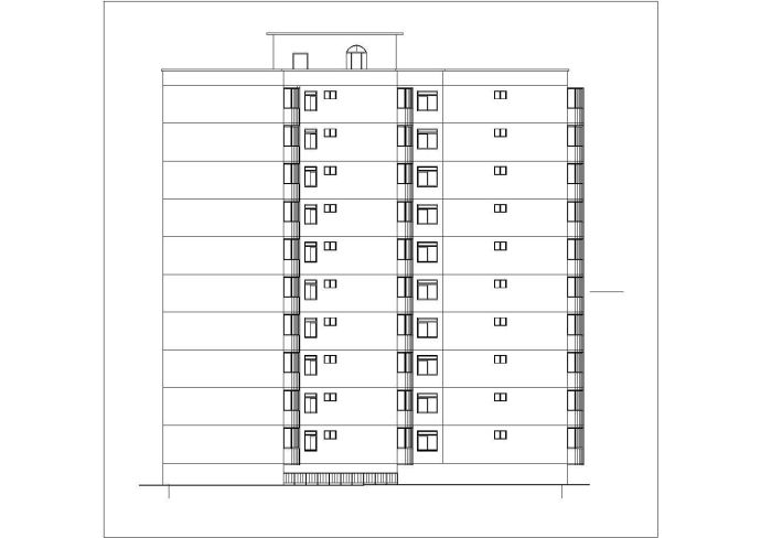 东莞市某商业街1.5万平米10层框架结构商业办公楼建筑设计CAD图纸_图1