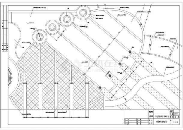 某花园会所区环境设计cad施工详图-图一