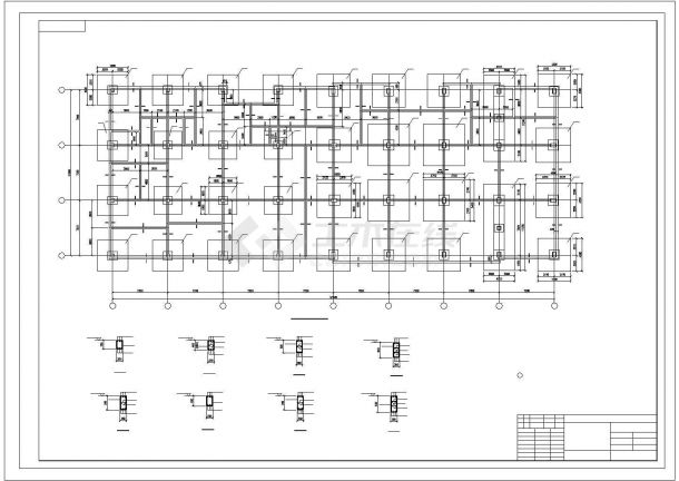 两层型钢混凝土食堂结构设计施工图-图一