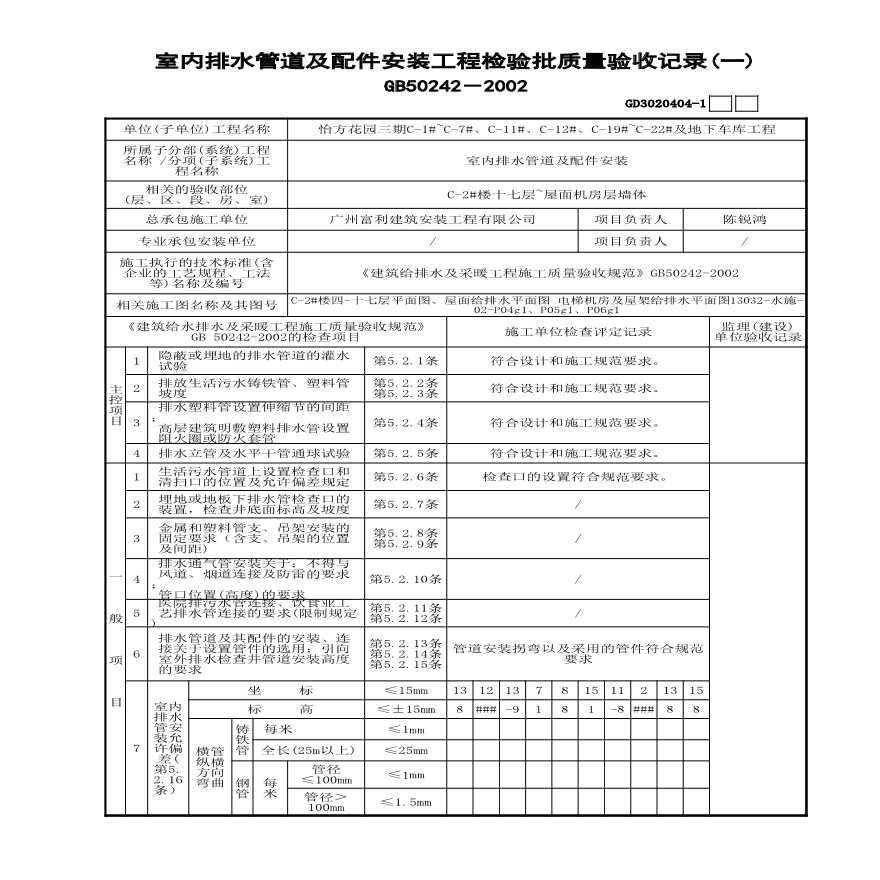 C-2#楼墙体排水管道及配件安装17-屋面机房-图一