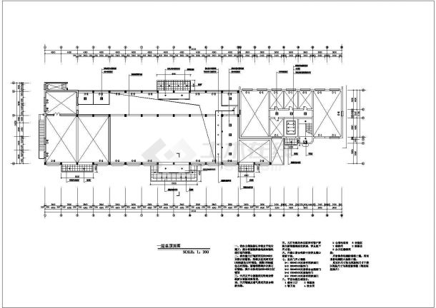 某四层2300㎡框架结构长途汽车客运站室内装饰装修设计cad全套施工图（含设计说明，17张图）-图二