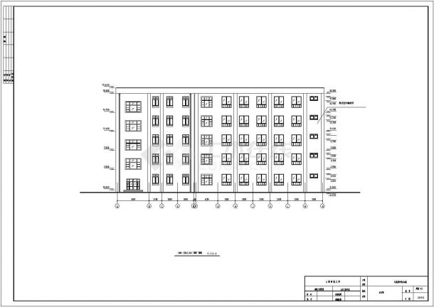 连云港市第三中学5350平米5层框架结构教学楼建筑结构设计CAD图纸-图一
