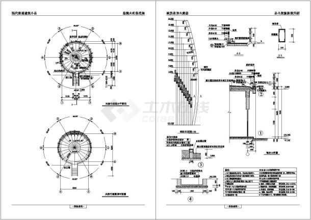 某景观风情竹楼设计cad全套建筑施工图（甲级院设计）-图二