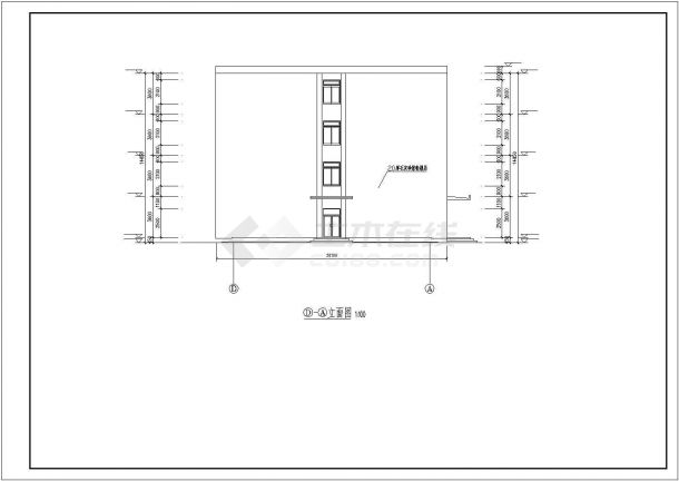 菏泽市某工厂3900平米4层框架结构职工宿舍楼建筑结构设计CAD图纸-图一