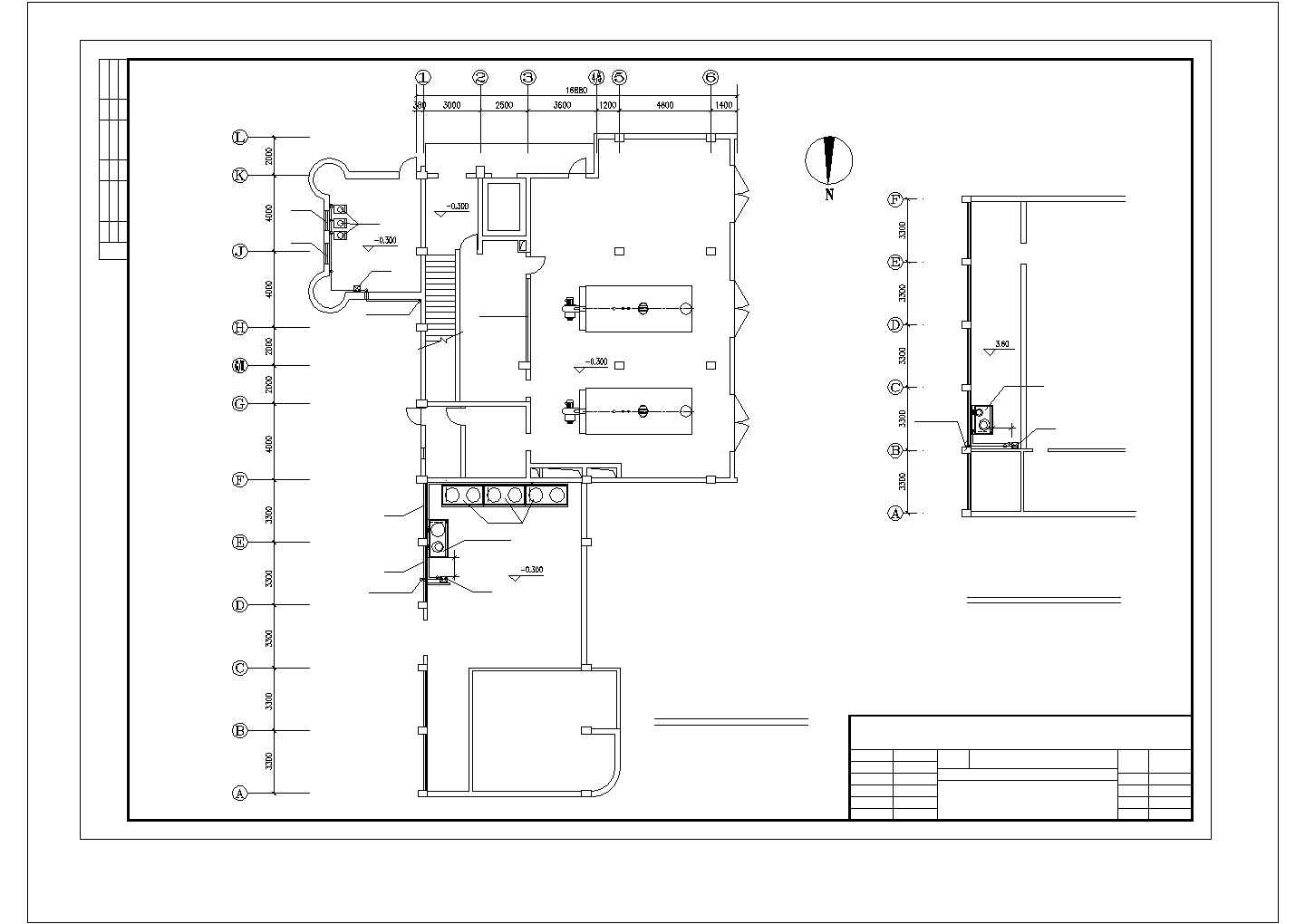 某医院锅炉房及食堂燃气供应设计cad施工图