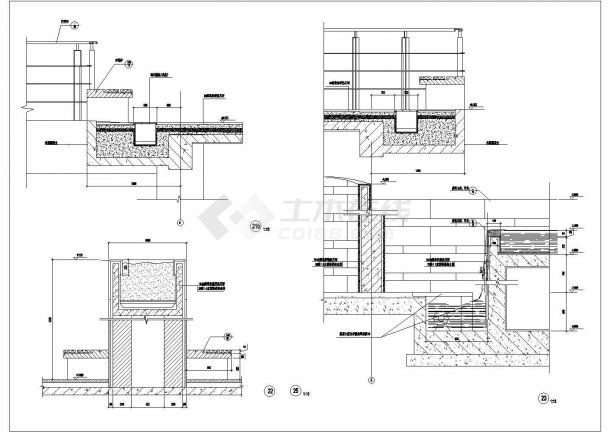 某景观挡墙设计cad建筑施工详图-图一