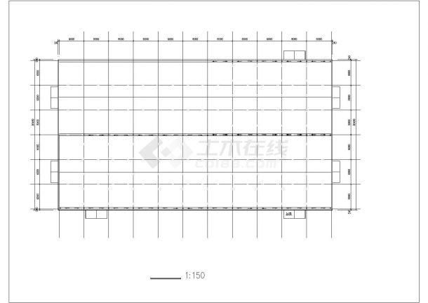 保定市某木材厂18米跨度+72米长门式刚架厂房全套建筑设计CAD图纸-图二
