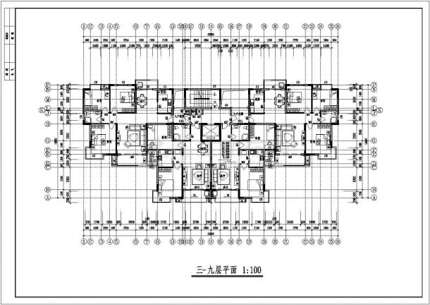 某凤凰花园三期B-1#.C-9#楼小高层全套建筑施工设计cad图(含门窗表)-图二