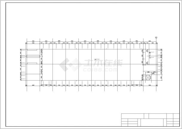 重庆市某木材制造厂3500平米四层框架生产车间建筑结构设计CAD图纸-图一