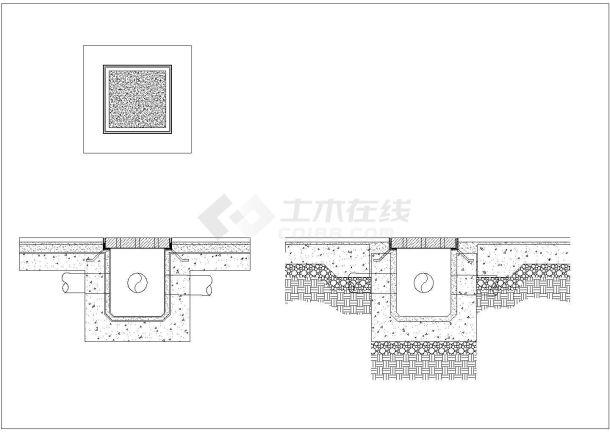 某集水地沟设计cad施工详图（英文标注）-图二