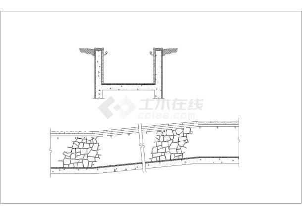 某水景导水槽设计cad建筑施工详图-图二