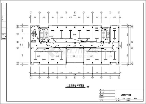 地上五层砌体结构宿舍楼建筑结构施工CAD图-图一