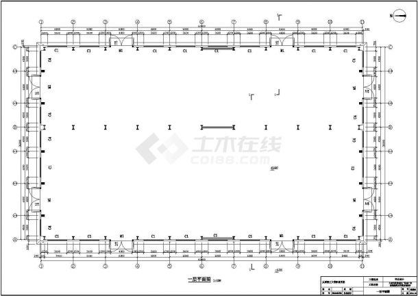 青岛市某工厂跨度21x15米长60米的排架结构厂房建筑设计CAD图纸-图一