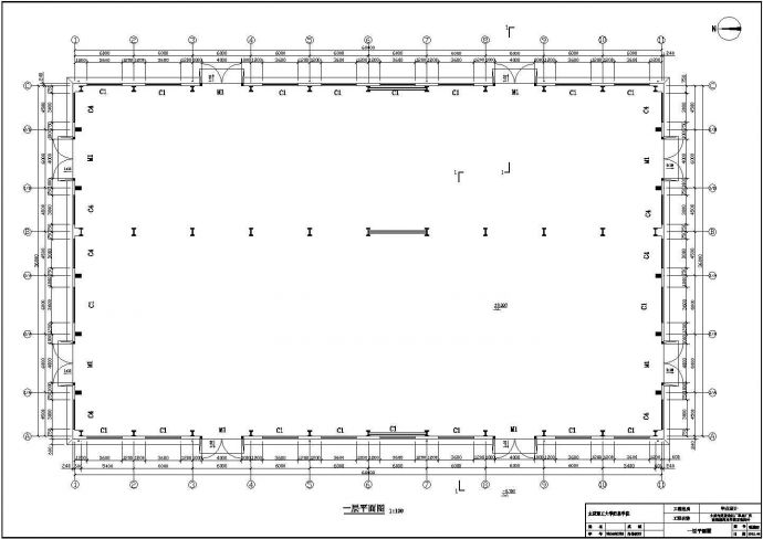 青岛市某工厂跨度21x15米长60米的排架结构厂房建筑设计CAD图纸_图1