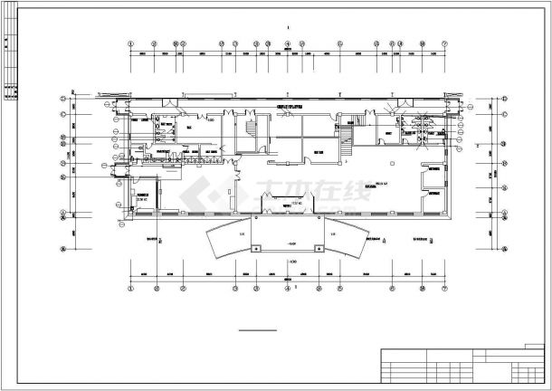 一套2层公司办公楼给排水CAD施工设计图-图二