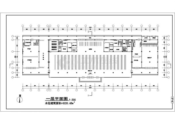 4078.14平米二层二级公路客运站建筑施工cad图，共五张-图二