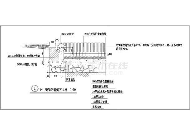 某休闲广场小品设计cad施工详图-图一