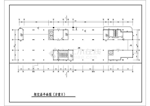 9层客运站建筑设计2种方案设计图-图一