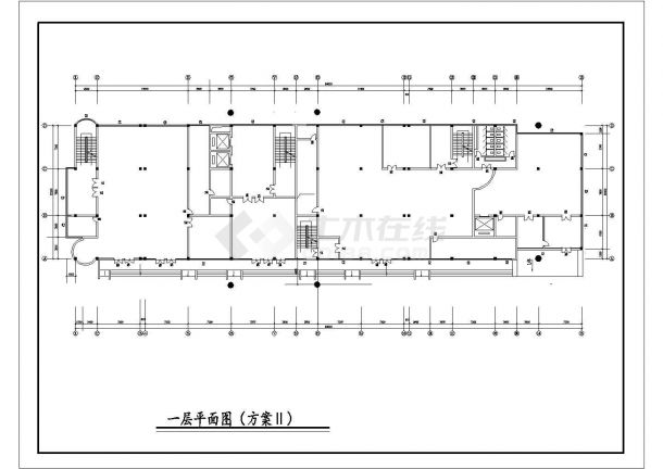 9层客运站建筑设计2种方案设计图-图二