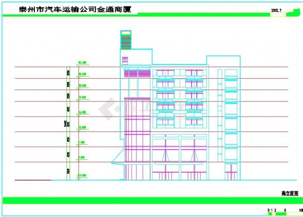 南通市某汽车运输公司全套CAD设计方案图纸(带效果图)-图二